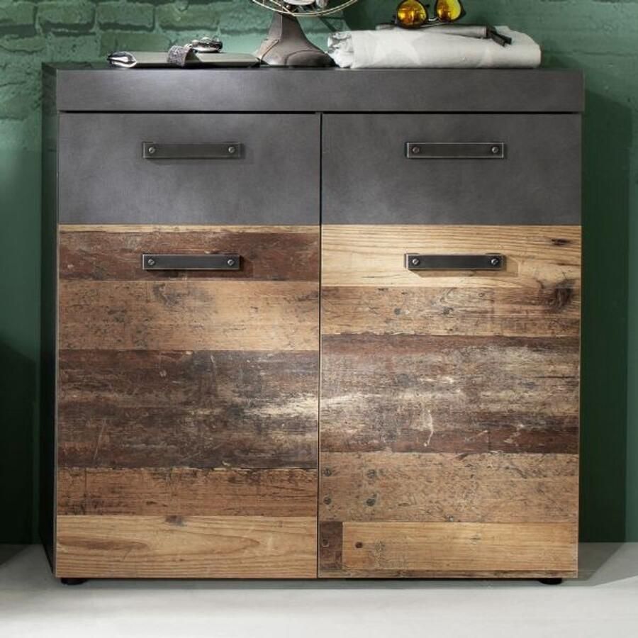 Trendteam Schoenenkast Indy 90 x 34 x 89 cm Old Wood-decor