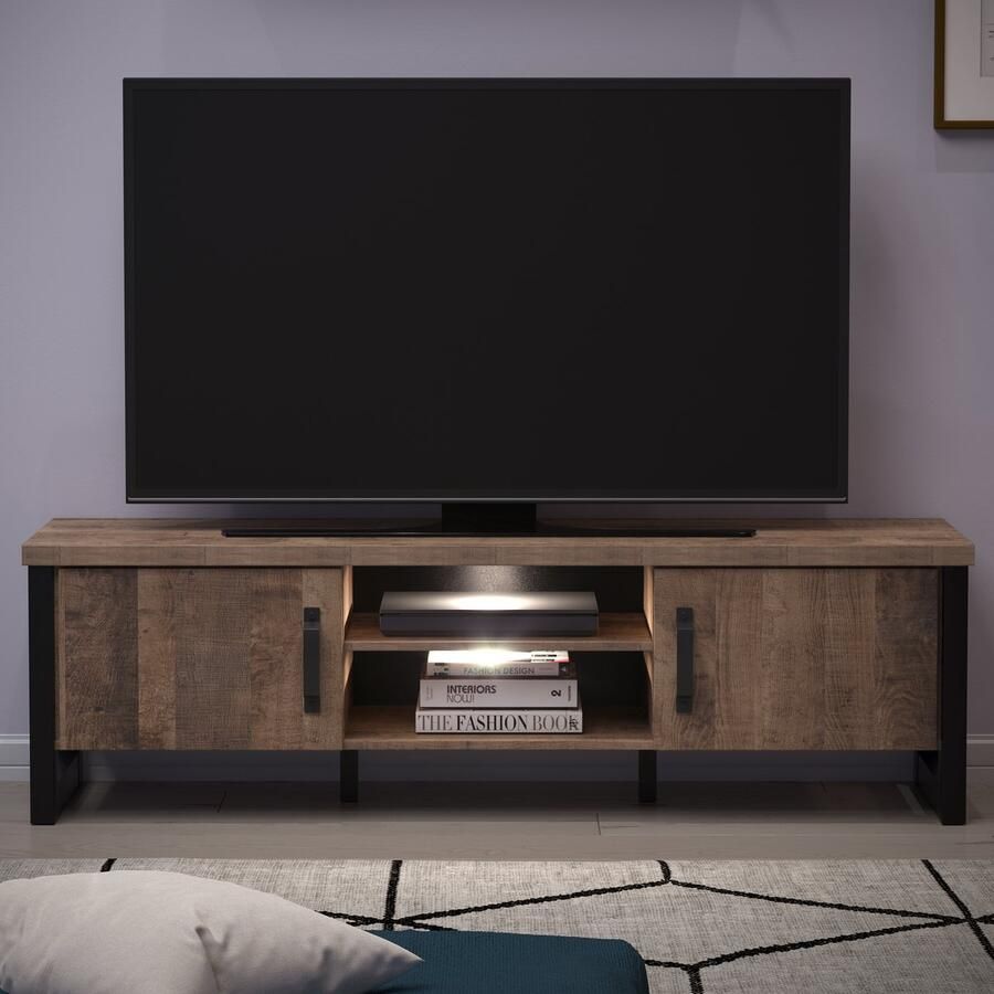 Trendteam TV Meubel tv-meubel Emile x 45 x 50 Tobacco Brown Oak-decor 166cm Bruin - Foto 2
