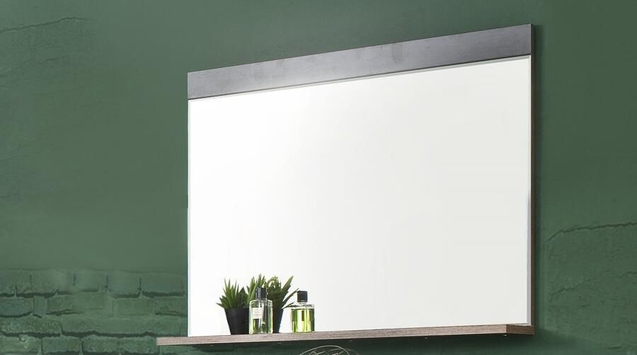 Trendteam smart living Garderobe wandspiegel Indy 90 x 69 x 16 cm in corpus grafiet grijs front old wood NB met spiegel - Foto 4