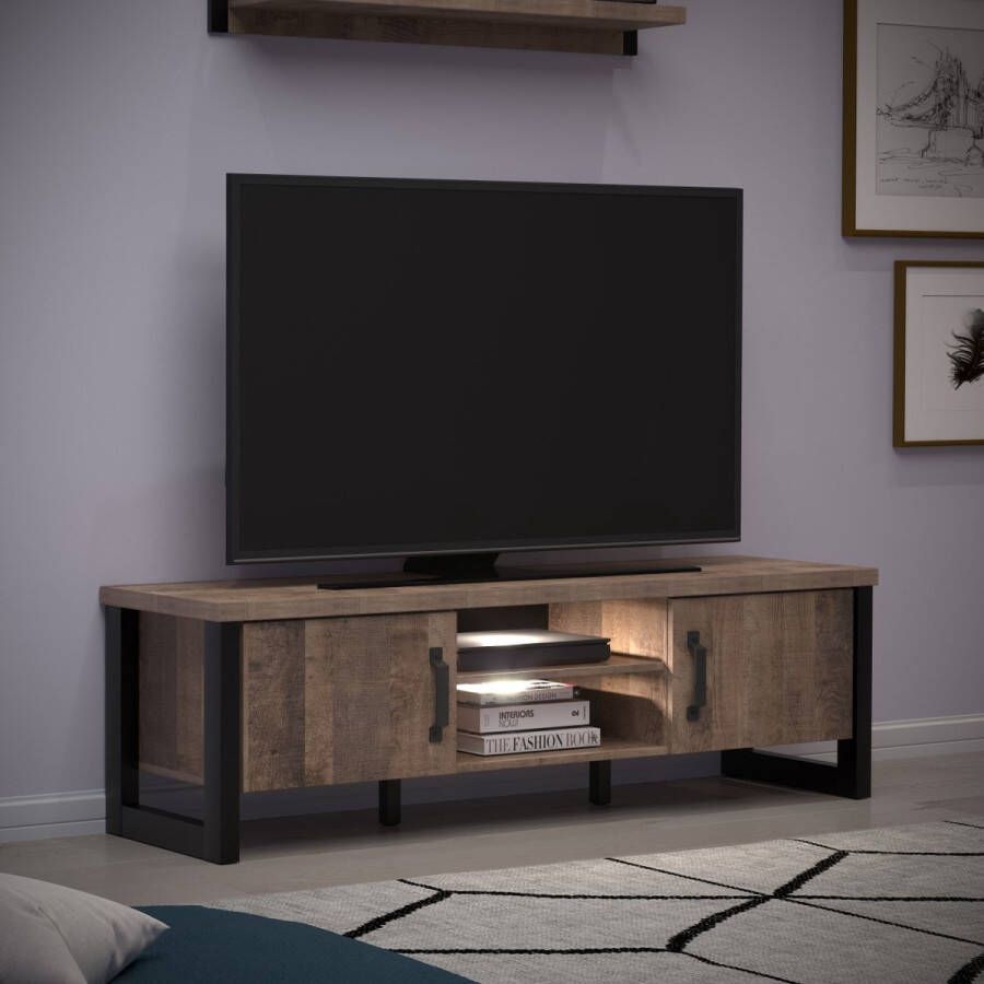 Trendteam TV Meubel tv-meubel Emile x 45 x 50 Tobacco Brown Oak-decor 166cm Bruin - Foto 2