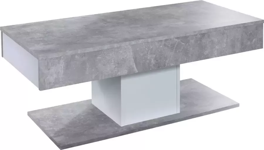 Trendteam UniversalCT124 salontafel 2 laden beton decor wit