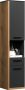 Hioshop Synnax kolomkast wandmontage 1 groot deur 1 klein deur 1 - Thumbnail 2