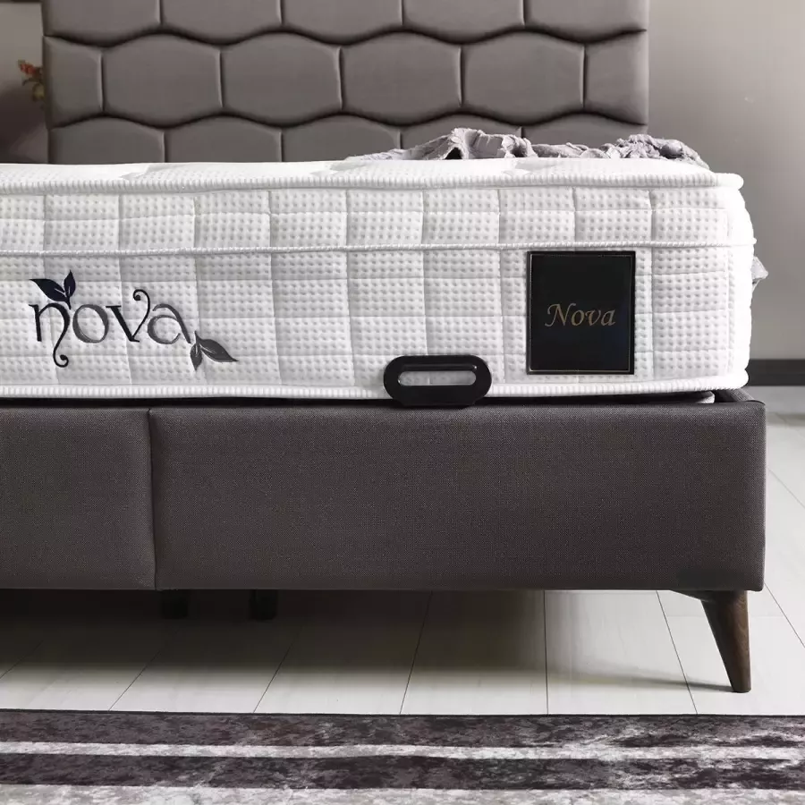 Trendybedding Compleet Boxspring met opbergruimte Stone Antraciet 160x200cm