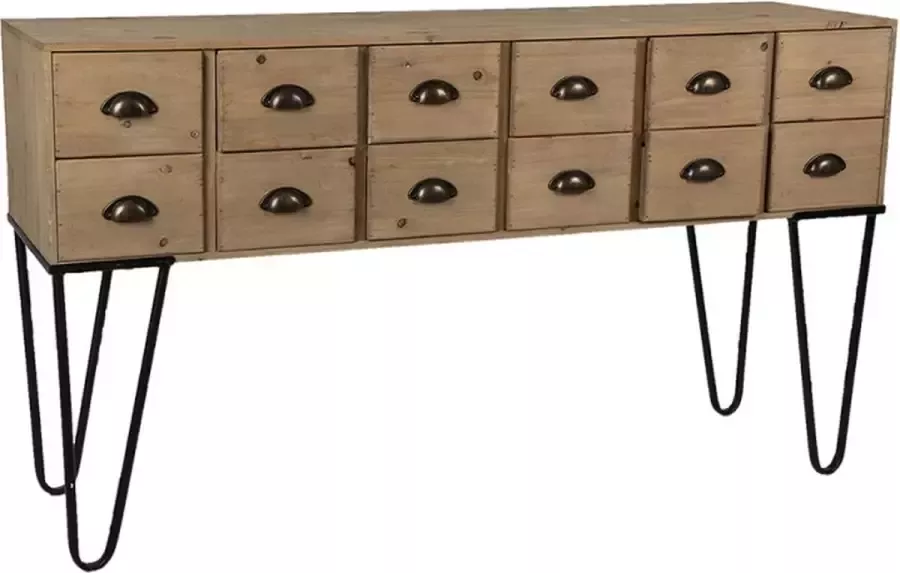 Trendybywave Dressoir 145*40*80 cm Bruin Hout IJzer
