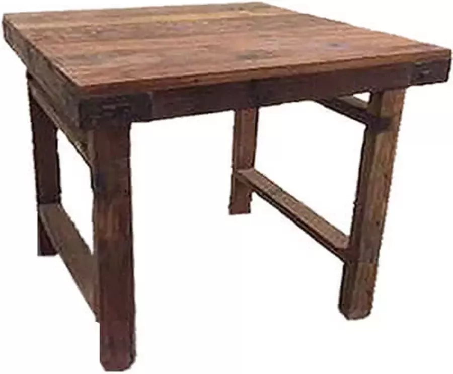 Trendybywave Eettafel vierkante tafel 90x90 cm stoere oud hout H76cm
