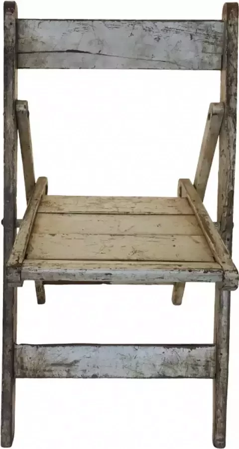 By Varios Klapstoel houten stoel met verouderd effect H80 houten stoel inklapbaar handgemaakt uit India