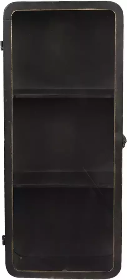 Trendybywave Medicijnkastje 28*14*63 cm Zwart IJzer Glas