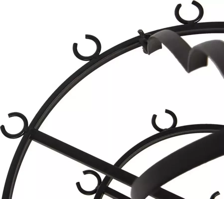 Trendybywave Mokkenrek 79*8*28 cm Zwart Bruin Ijzer Rond Wijnglazen rek Glazenhouder Glazen Rek