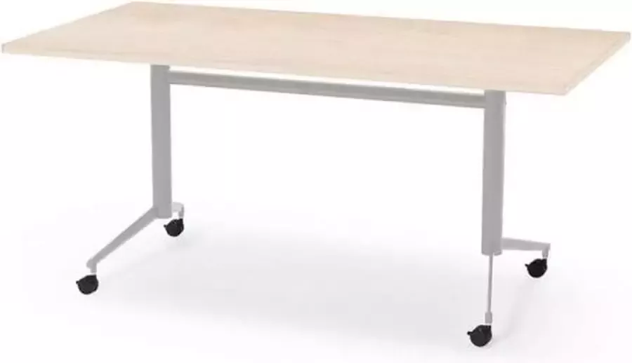 Professionele Klaptafel inklapbare tafel vergadertafel 160 x 80 cm blad wildperen aluminium onderstel eenvoudig zelf te monteren voor kantoor