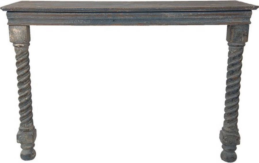 Trendybywave Sidetable 123*41*83 cm Bruin Blauw Hout Wandtafel Haltafel Console Tafel