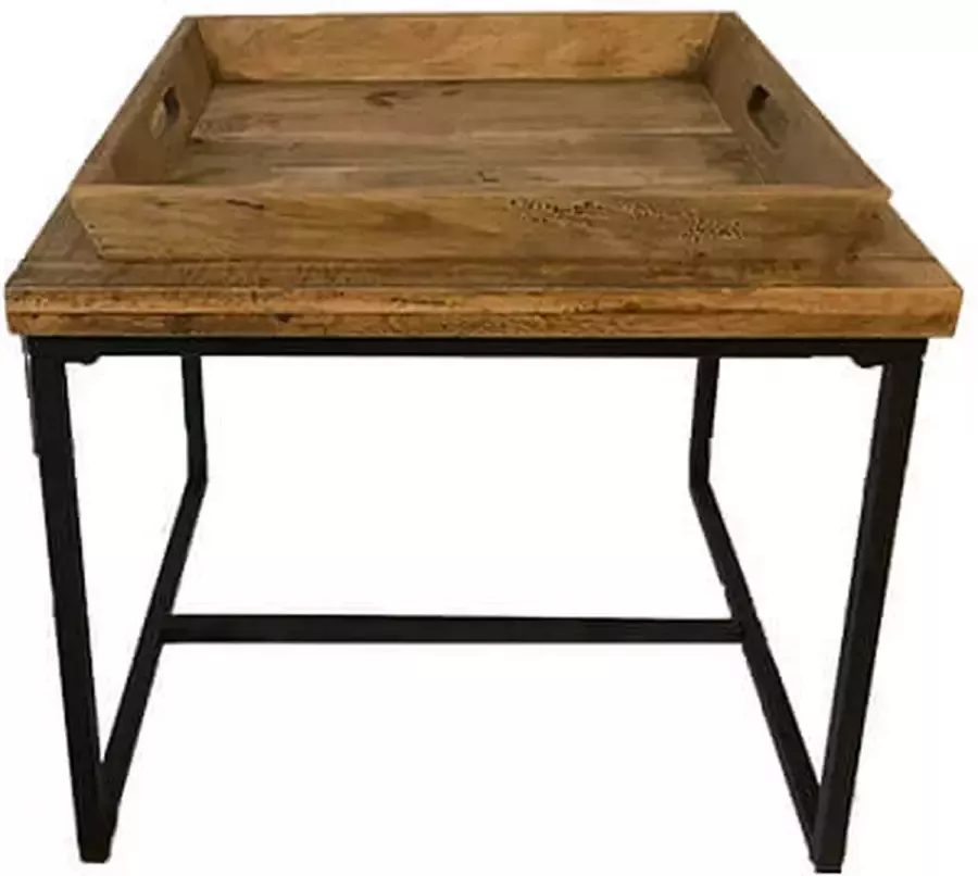 By Mooss Tafel vierkanten bijzettafel salon koffietafel trendy H49cm