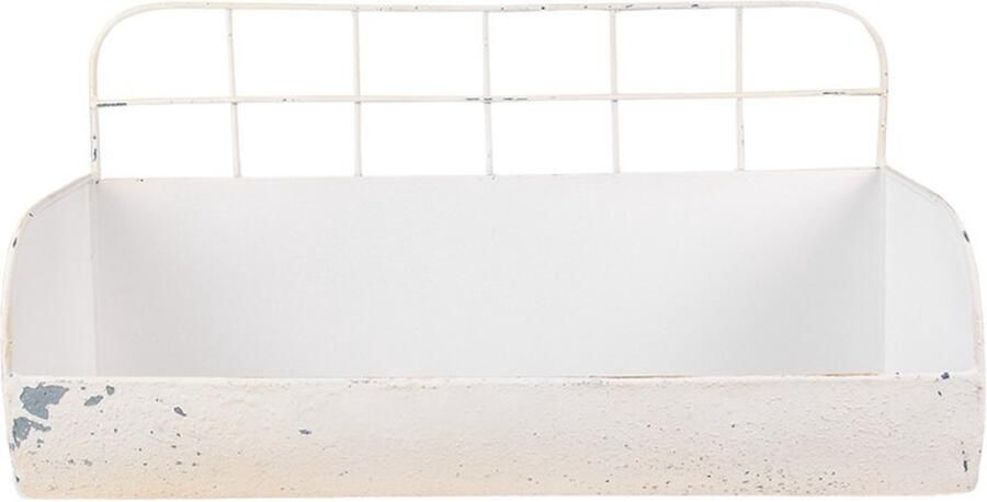Trendybywave Wandrek 38x14x20 cm Beige Ijzer Rechthoek Muurrek Opbergrek