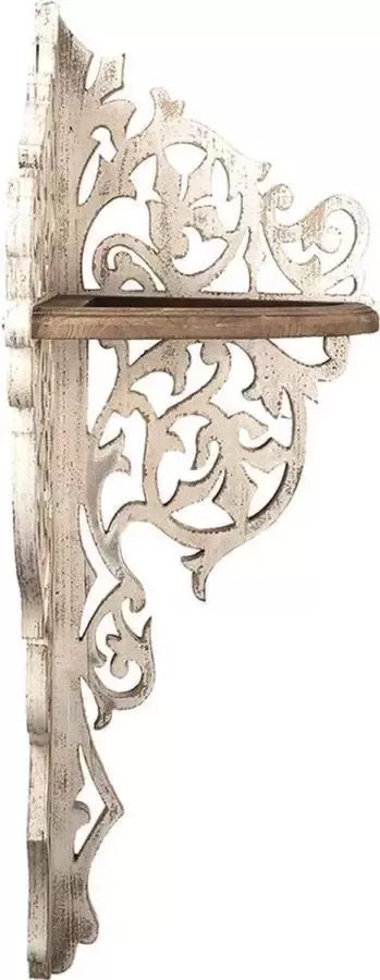 Trendybywave Wandrek 42*42*120 cm Wit Hout Wandplank Wandschap