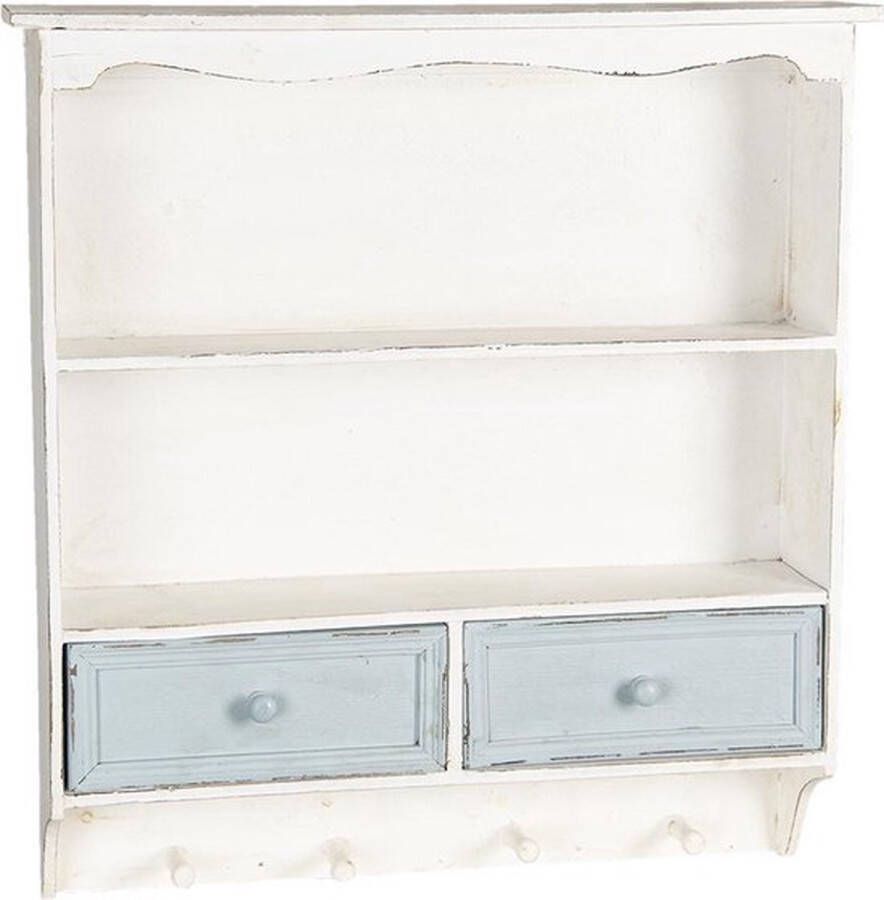 Trendybywave Wandrek 56*13*60 cm Wit Hout Rechthoek Muurrek Opbergkast Hangkast