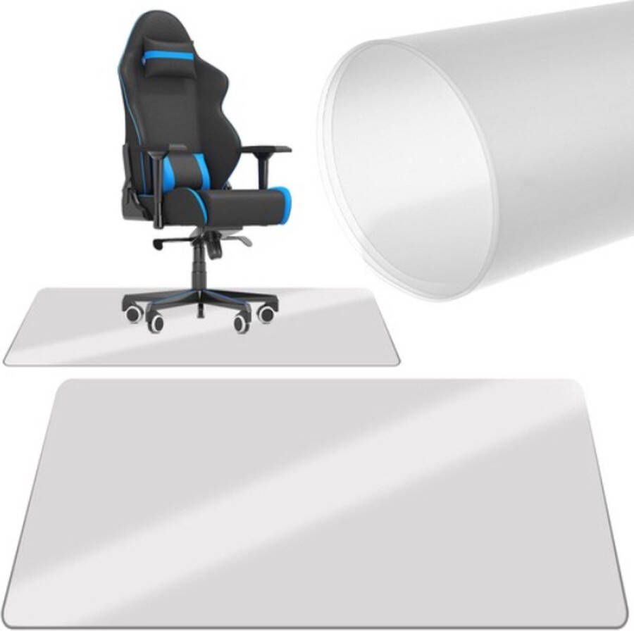 T.R.Goods T.R. Goods Bureaustoelmat PVC Vloermat bureaustoel Vloerbeschermer Beschermt harde vloeren 90x130cm Transparant