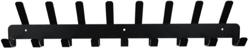 T.R.Goods T.R. Goods Wandkapstok 17 Haken Mat Zwart 48 cm x 9 cm Inclusief Montage Materiaal