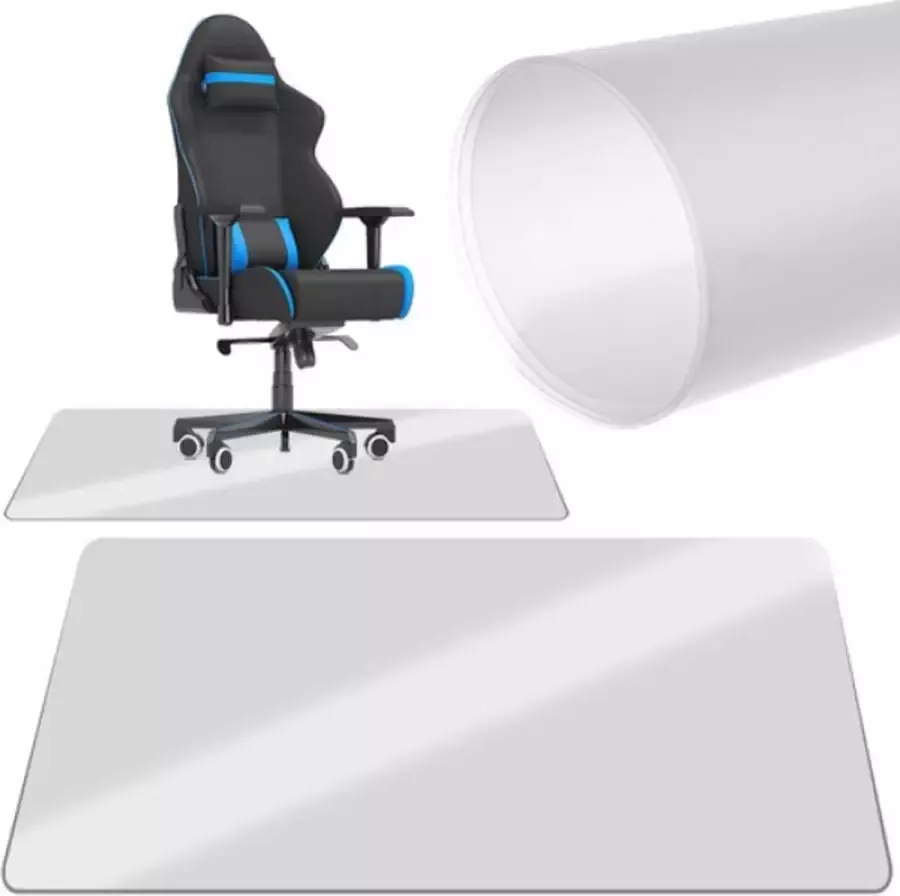 T.R.Goods T.R. Goods Bureaustoelmat PVC Vloermat bureaustoel Vloerbeschermer Beschermt harde vloeren 90x130cm Transparant