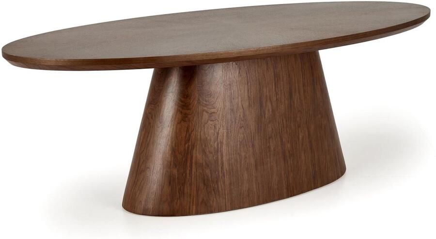 Tribe Eettafel Ovale Tafel 220x98 cm Walnoot Afwerking Voor 8 Personen Modern & Tijdloos Design