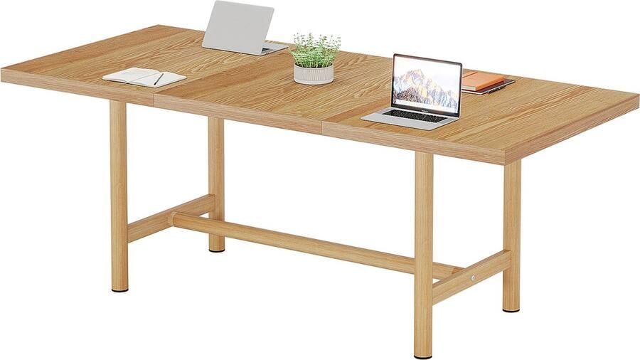 Tribesigns Bureau Hout Computerbureau Computer Tafel Bureautafel Natuurlijke Houtkleur 160 x 80 x 75 cm