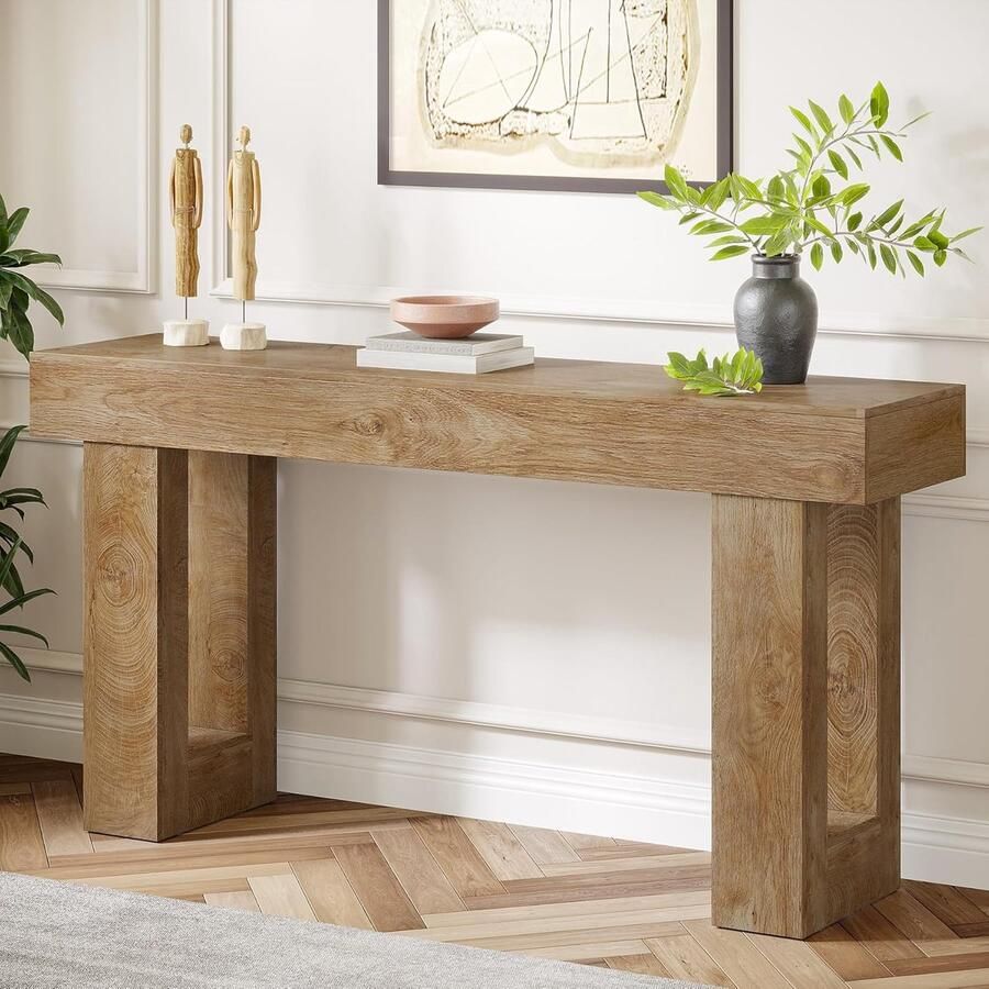 Tribesigns Sidetable Consoletafe Achter de Bank Naturel 160 x 35 x 85 cm Console Tafel voor Hal Woonkamer Entree