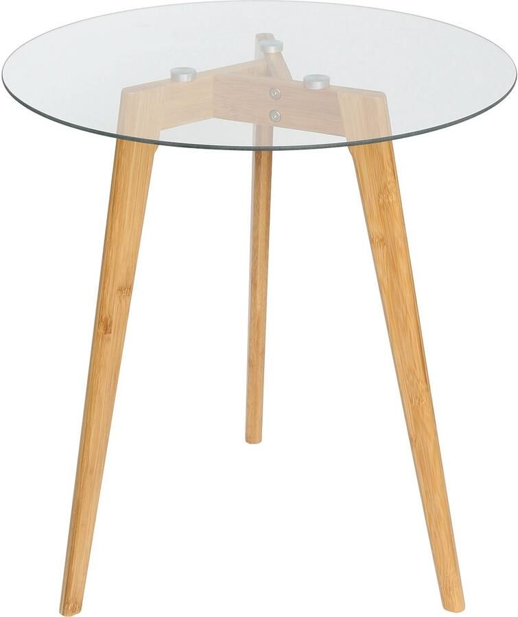 MIRRORS AND MORE Bijzettafel Charlotta Combinatie van hout en metaal (4 stuks) - Foto 5