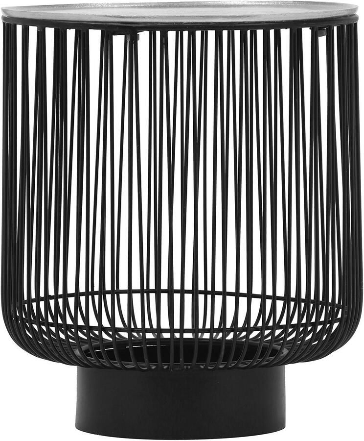 TRIO Bijzettafel Rana Rond 41cm Zwart Zilver Metaal