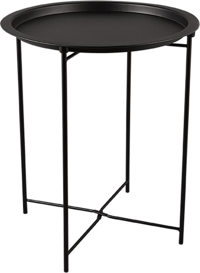 TRIO Bijzettafel Rondo Consoletafel Rond Zwart Metaal