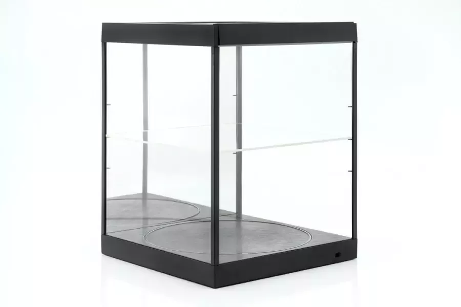 Triple 9 LED Lighted Display Case + Rotary Table + Adjustable Shelf K.C. Display Cases