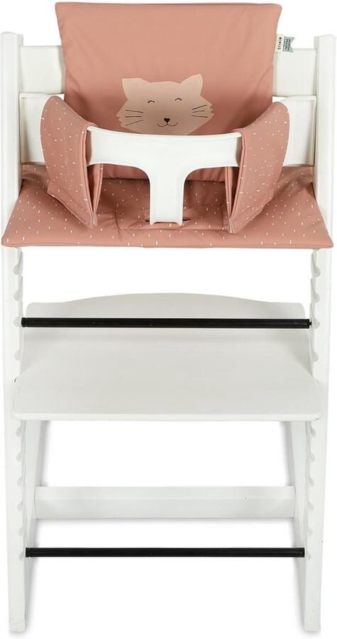 Trixie Afwasbaar Kussen Eetstoel Mrs. Cat Makkelijk Afwasbaar Past op Tripp Trapp stoel Kinderstoel Verkleiner Roze