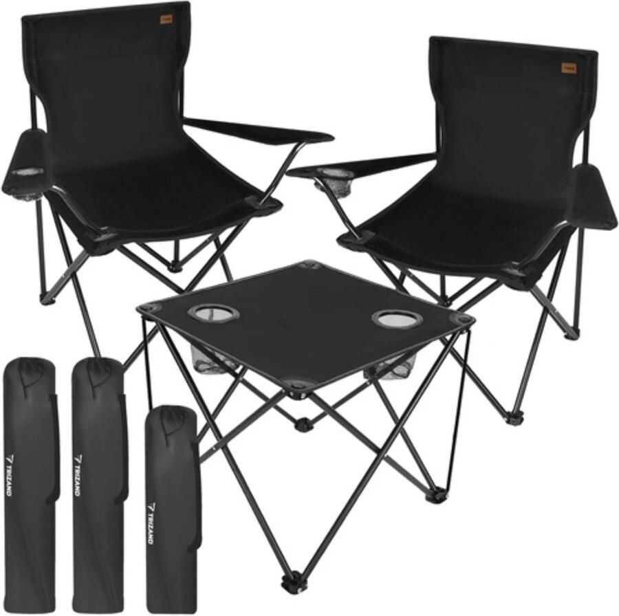 Trizand Vissersstoelen set met Tafel – Opvouwbaar & Weerbestendig
