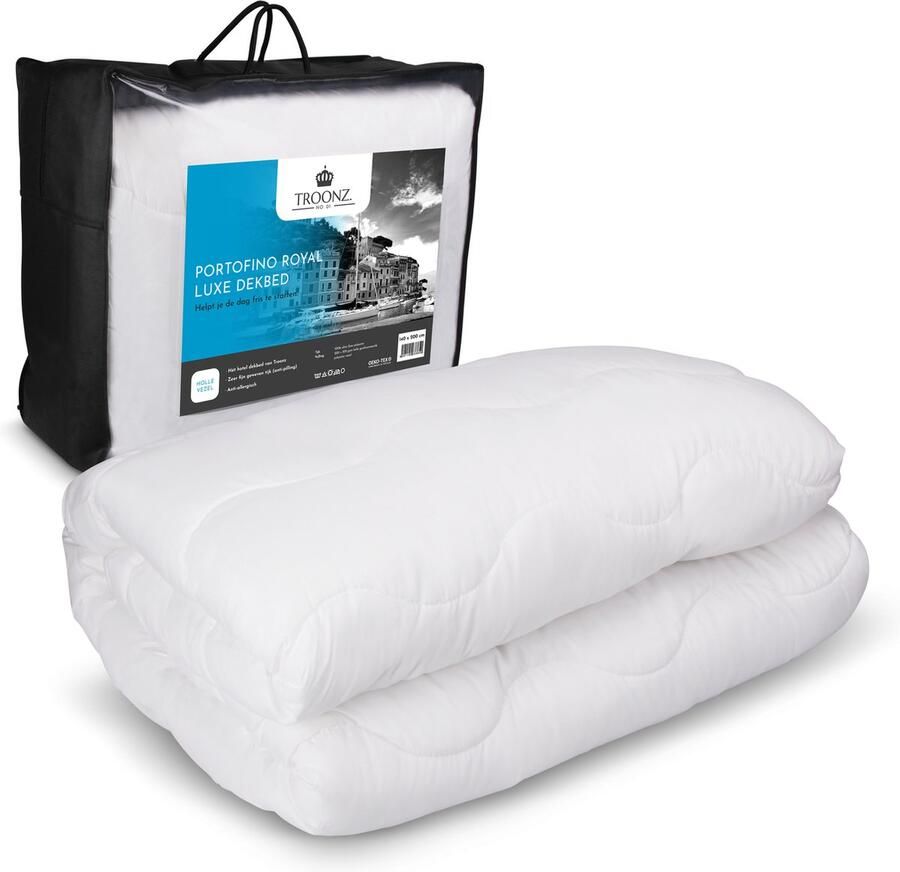 TROONZ Portofino Royal Dekbed 140x220 cm Wit Twijfelaar Hotelkwaliteit Dekbed Zonder Overtrek Ademend & Zacht Dekbed voor Twijfelaar - Foto 4