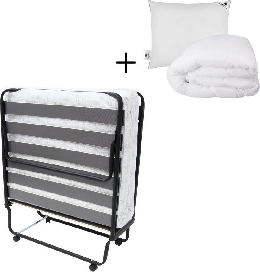 Troonz Vouwbed Morena Royal 90 x 200 cm Logeerbed inclusief Hoofdkussen en Enkel Dekbed Luxe Matras Opklapbed Eenpersoonsbed Logeermatras Opvouwbaar 30 dagen proefslapen - Foto 2