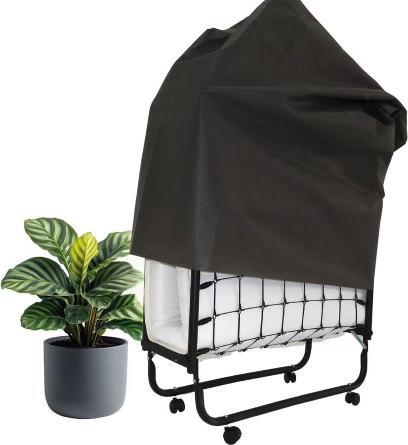 Troonz Vouwbed Venetia Royal 80x190 Spiraalbodem Opklapbed met Vouwmatras Luxe Matras Logeerbed Inklapbaar