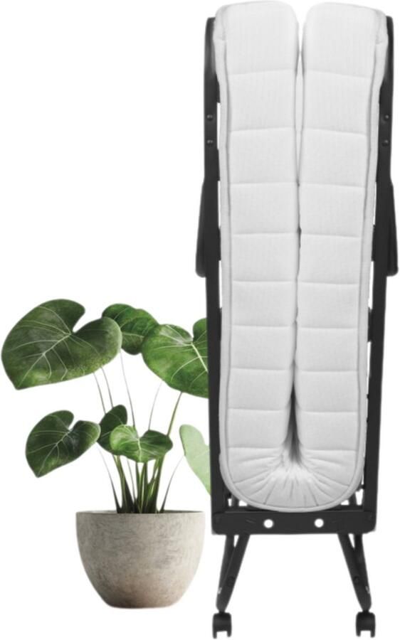 TROONZ Opklapbed Verona 90x200 cm – Eenpersoons Vouwbed Logeerbed met Luxe Ergonomisch Matras – Verstelbaar Bed – Ruimtebesparend Bed – Inklapbaar Logeerbed – Compact en Comfortabel - Foto 3