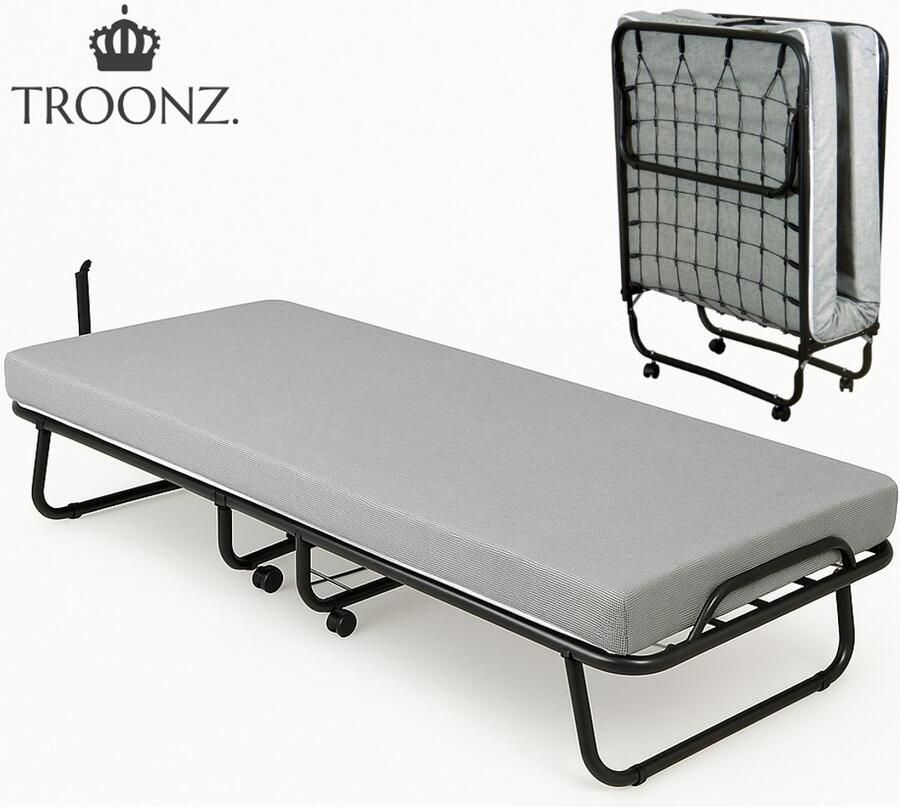 Troonz Vouwbed Venetia Royal 80x190 Spiraalbodem Opklapbed met Vouwmatras Luxe Matras Logeerbed Inklapbaar - Foto 3