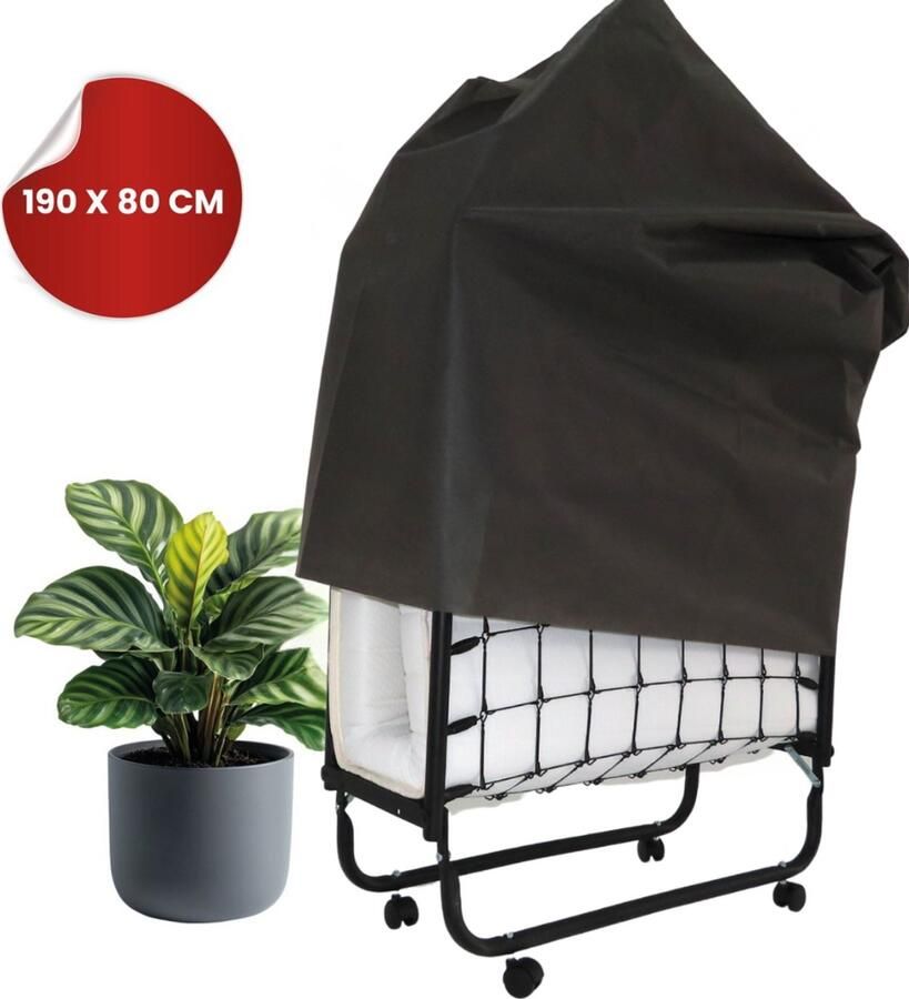 Troonz Vouwbed Venetia Royal 80x190 Spiraalbodem Opklapbed met Vouwmatras Luxe Matras Logeerbed Inklapbaar - Foto 2