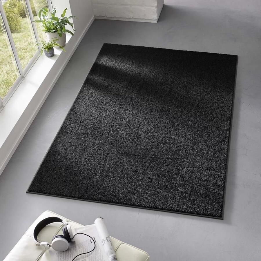 TrueWeave Laagpolig vloerkleed Bliss zwart 80x150 cm