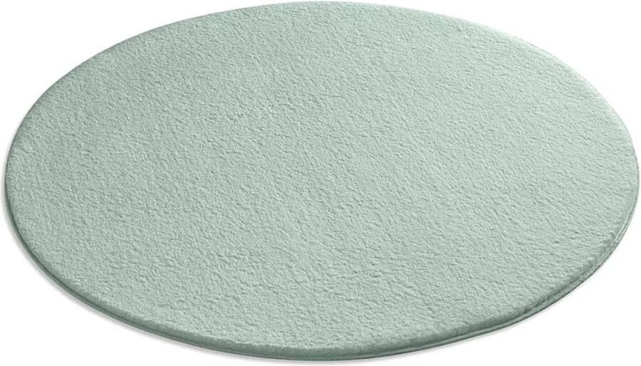 TrueWeave Zacht rond vloerkleed Lior mintgroen (wasbaar 30°C) 80 cm rond