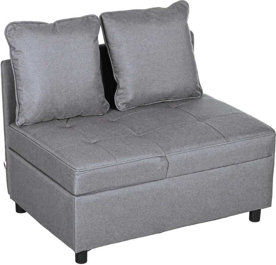 TRUUSK 3-in-1 Slaapstoel en Uitschuifbare Slaapbank Bedfunctie Verstelbare Rugleuning Zijtas Kussen Wielen Tot 300 kg