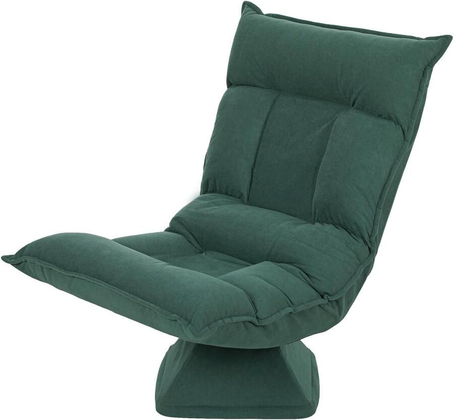 TRUUSK 360° Draaibare Vloerstoel 5-Voudig Verstelbare Rugleuning Opvouwbaar Gestoffeerd Voor Woonkamer Gaming & Lezen