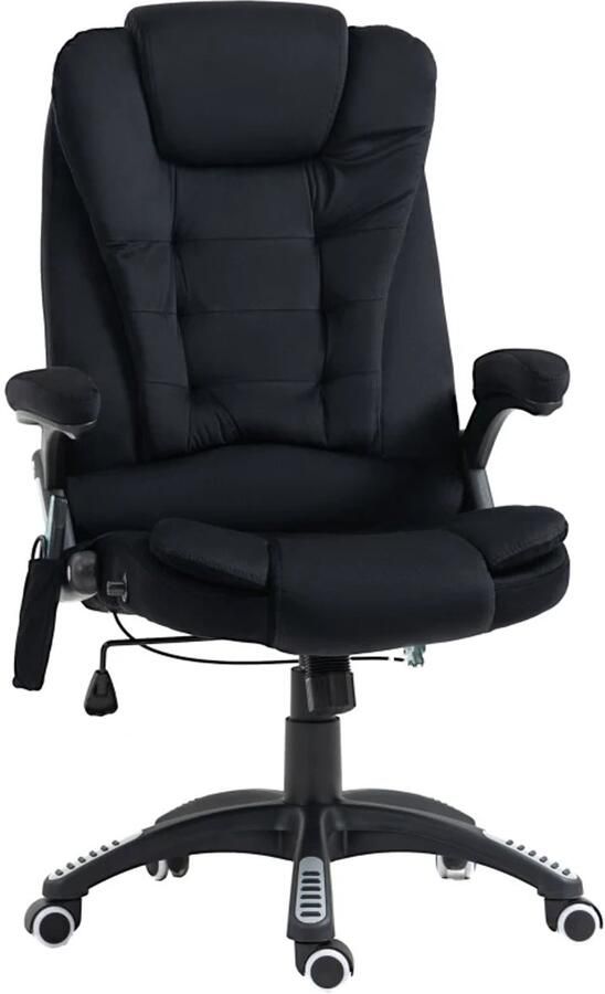 TRUUSK Bureaustoel met Massage- en Warmtefunctie Ergonomisch en Hoogte Verstelbaar Zwart