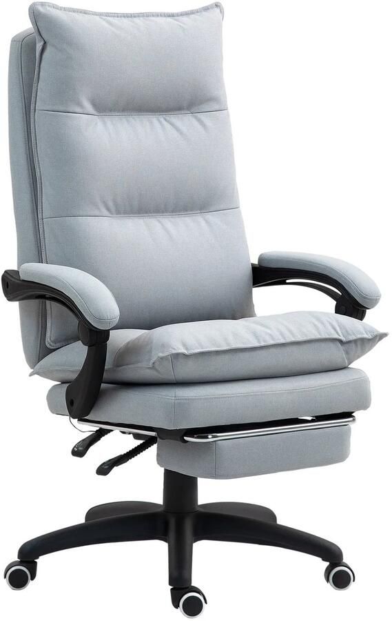 TRUUSK Bureaustoel met Massagefunctie Ergonomisch design Lig- & Draaifunctie In hoogte verstelbaar Met voetensteun