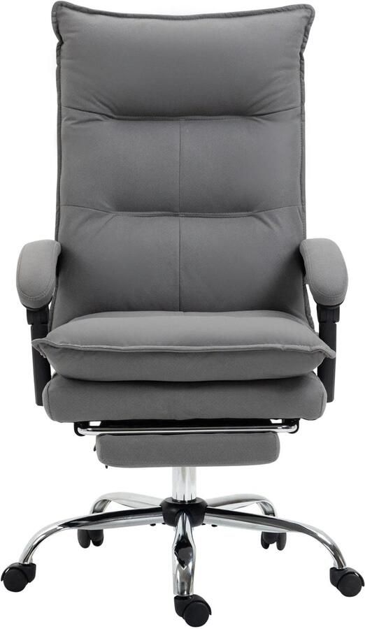 TRUUSK Bureaustoel Met Massagefunctie In Hoogte Verstelbaar Ergonomisch Design Donkergrijs Comfortabel Op Kantoor