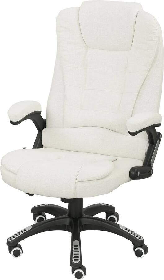 TRUUSK Bureaustoel Met Vibratiemassage Ergonomisch met Verwarming Ligfunctie In Hoogte Verstelbaar Directiestoel met