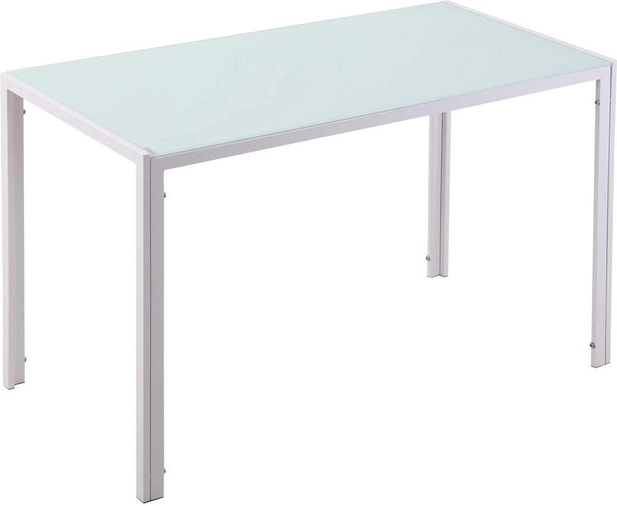 TRUUSK Eettafel Keukentafel Grote Tafel Modern Ontwerp 120 Cm X 60 Cm X 75 Cm Wit