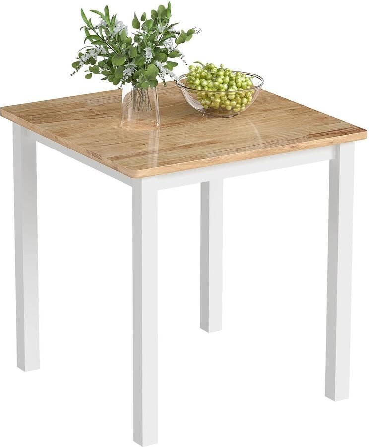 TRUUSK Eettafel van Rubberhout Geschikt voor 4 Personen Natuurhout Duurzaam en Stijlvol