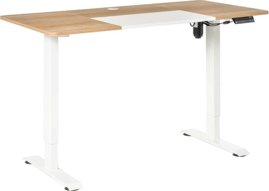 TRUUSK Elektrisch Bureau Naturel Wit 140cm X 70cm X 116cm