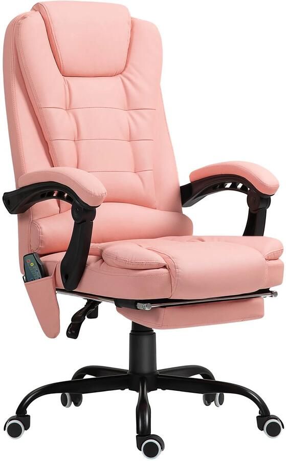 TRUUSK Ergonomische Bureaustoel met 7-punts Massage Ligfunctie Verstelbaar in Hoogte Met Afstandsbediening Belastbaar tot