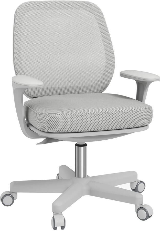 TRUUSK Ergonomische Bureaustoel Met Draaifunctie In Hoogte Verstelbaar Grijs 55 x 48 x 82 5-94 5 cm