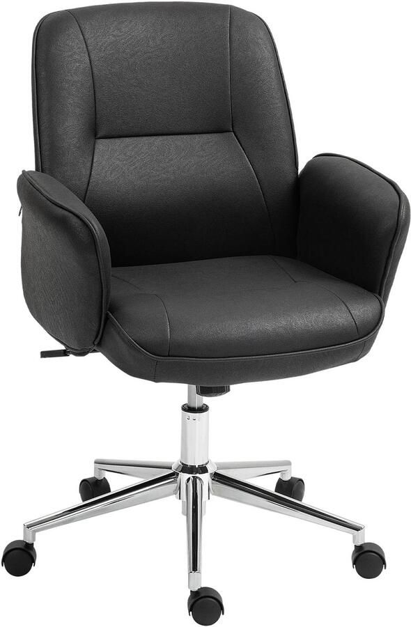 TRUUSK Ergonomische Bureaustoel Met Kantelfunctie In Hoogte Verstelbaar Modern Design Belastbaar Tot 120 kg Microvezel